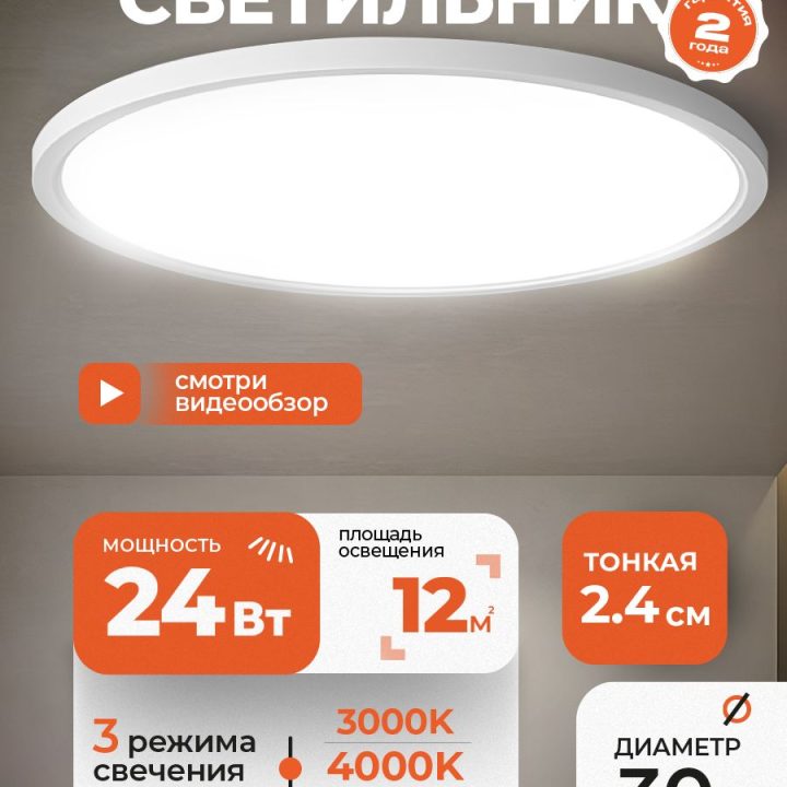 Ультратонкий круглый светильник MOSTHOME Ultra Slim MLN101-1